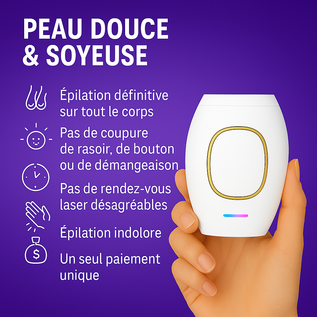 Nudéa - IPL. Épilateur à Lumière Pulsée
