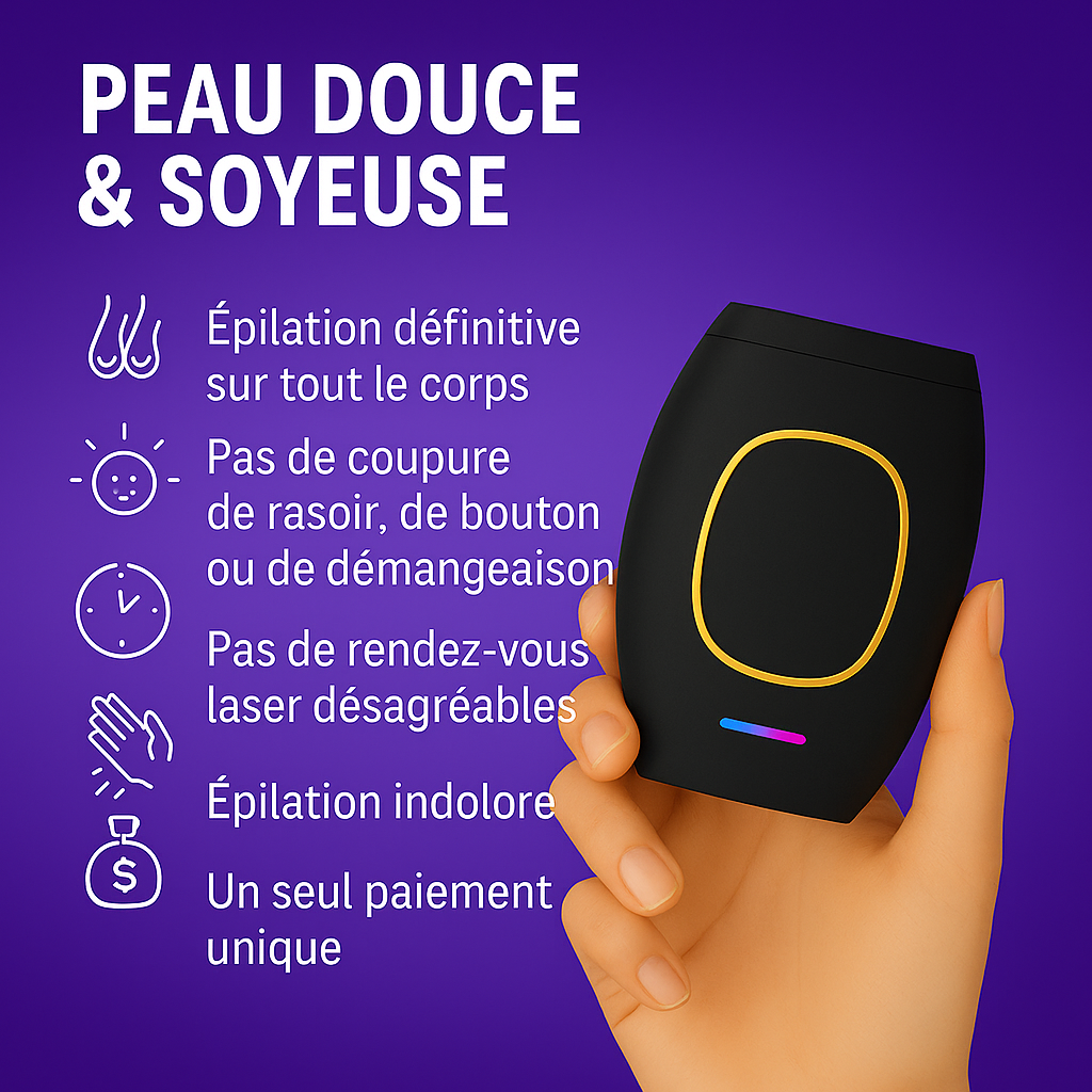 Nudéa - IPL. Épilateur à Lumière Pulsée